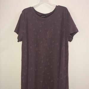 Distressed tunic dress